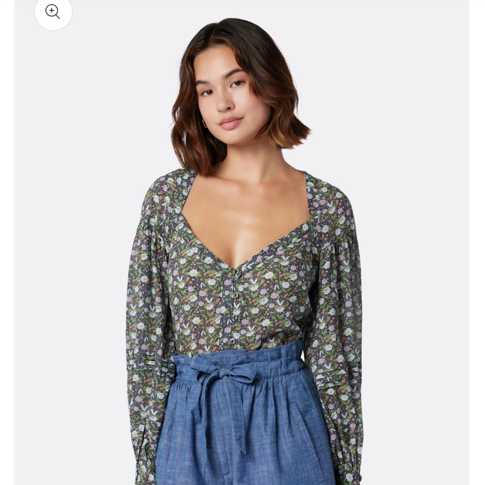 Joie long sleeve printed floral blouse